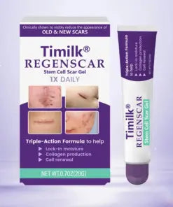 Timilk Regenscar Stem Scar Gel – Advanced Skin Repair Gel for Acne Scars, Stretch Marks & Burns | Fast Healing Formula